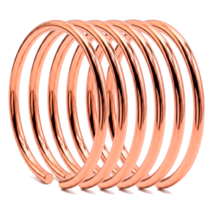 Pulseira de Cobre Cilíndrico 3mm de espessura | 100% puro | Ajustável | Amazônia Sagrada - Kit 6 Unidades + FRETE GRÁTIS