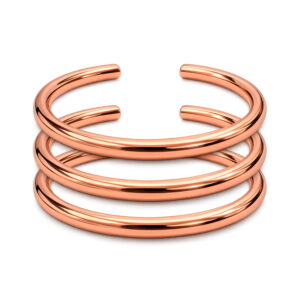Pulseira de Cobre Cilíndrico 5mm de espessura | 100% puro | Ajustável | Amazônia Sagrada - Kit 3 Unidades + FRETE GRÁTIS