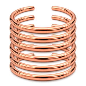 Pulseira de Cobre Cilíndrico 5mm de espessura | 100% puro | Ajustável | Amazônia Sagrada - Kit 6 Unidades + FRETE GRÁTIS